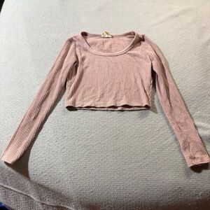 Madewell MWL Waffle Long-Sleeve Crop Tee Size Small EUC